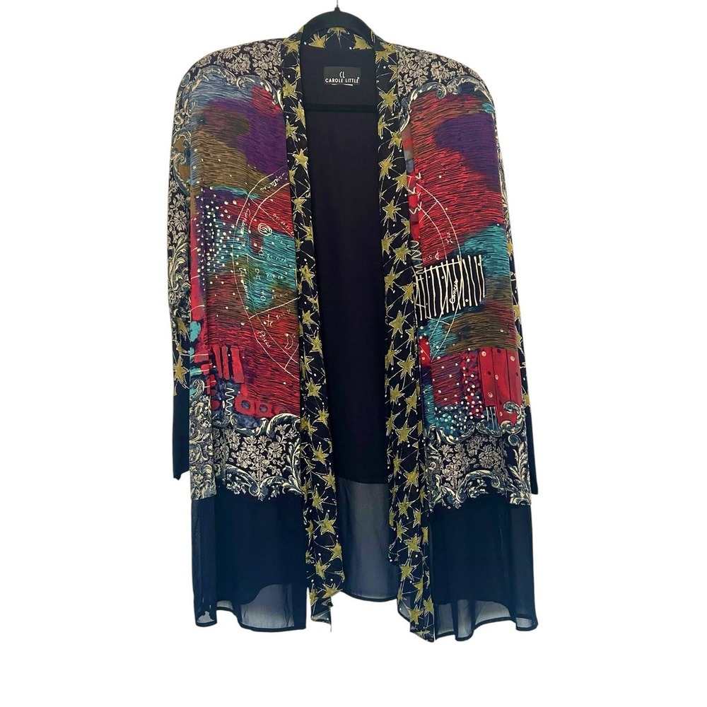 Vintage Carole Little Cardigan 1X Celestial Whimsigoth Bohemian Witchy Astrology